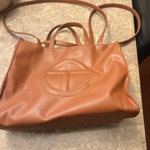 Telfar Tan Leather Tote Bag